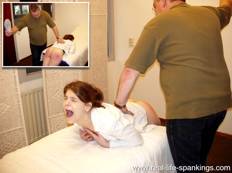 A few days after her last spanking Sidney confessed she had failed an exam ...